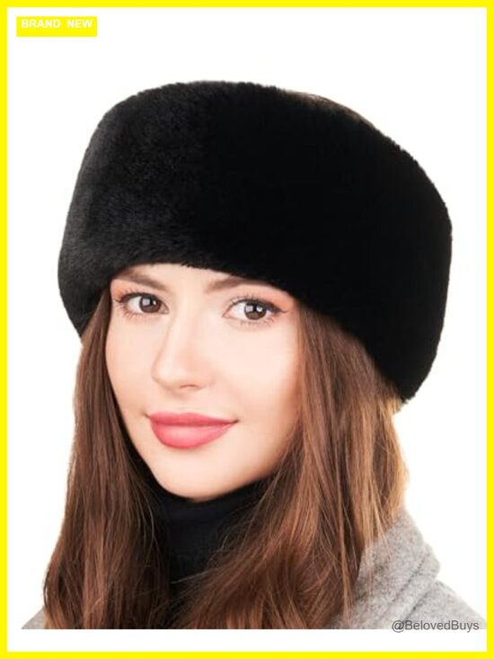 Winter Fur Headband - Ear Warmer - Faux Fur - Fleece Lined - XL main image 3